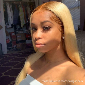 Wholesale  Cheap 613  T shape Lace  Wigs Human Hair Lace Front Brazilian  Human Hair Wigs, blonde human hair wig